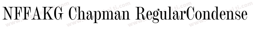 NFFAKG Chapman RegularCondensed字体转换